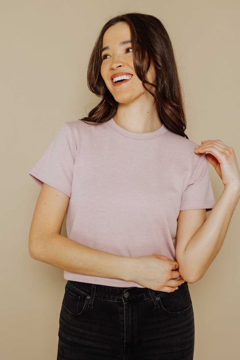 Jill-Crop Rib Tee